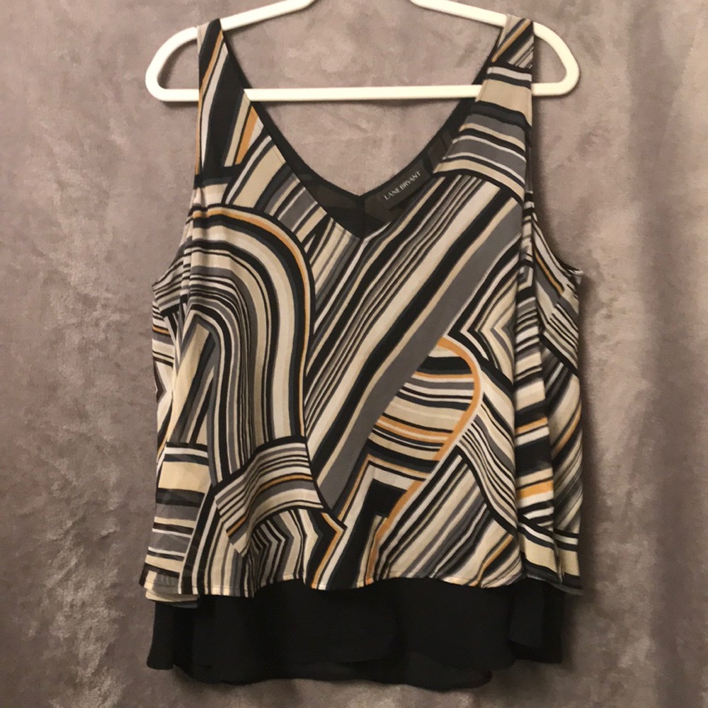 Lane Bryant sheer layered tank. 20. EUC.
